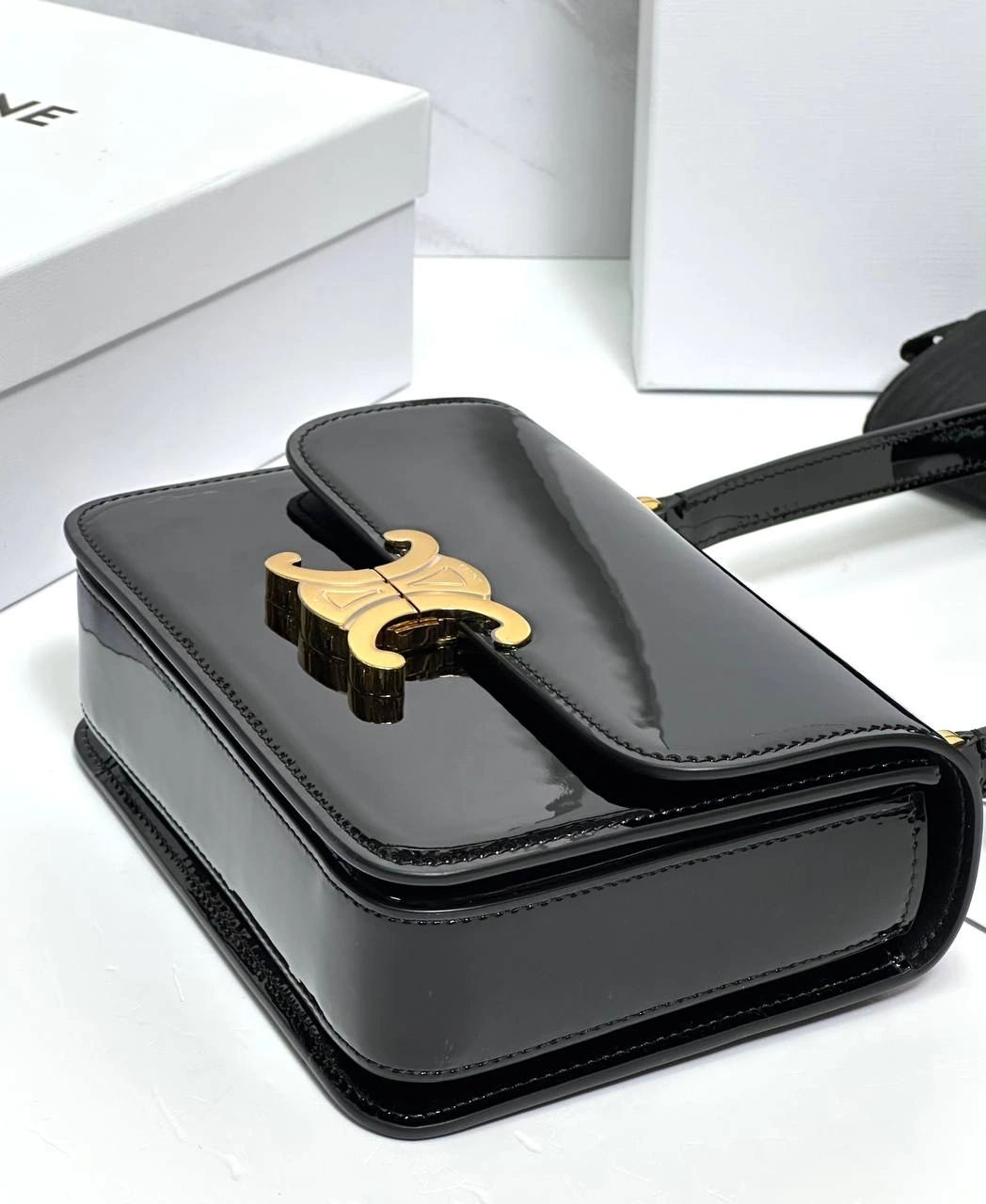 Celine teen Garance bag in patent Calfskin black - Image 7
