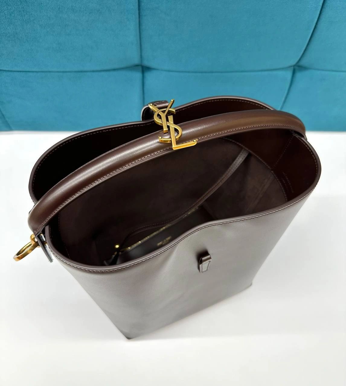 Saint Laurent LE 37 IN SHINY LEATHER ARABICA - Image 9