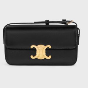 Celine Shoulder Bag Claude in Shiny Calfskin Black