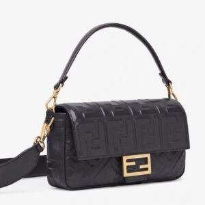 FENDI Baguette Black leather bag
