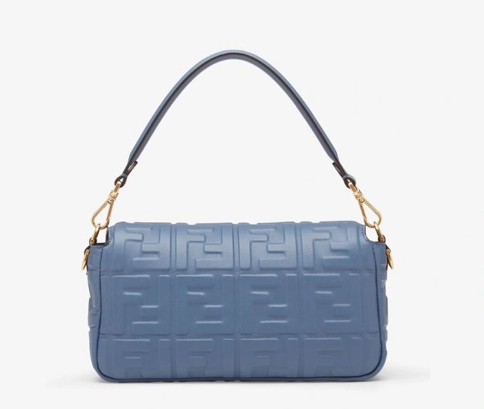 FENDI Baguette blue nappa leather bag - Image 2