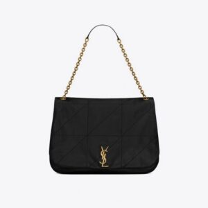 YSL Jamie 4 3 Leather Shoulder Bag In Black