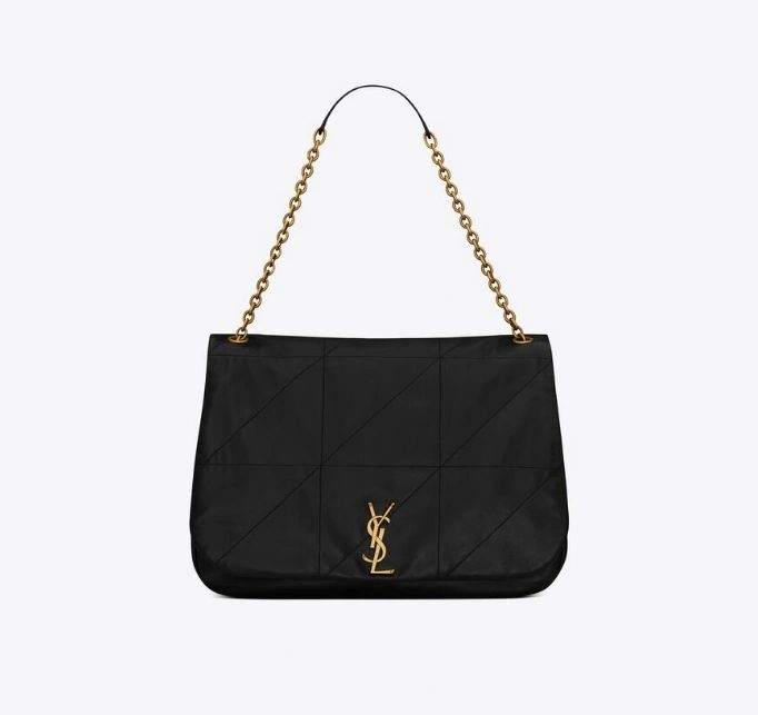 YSL Jamie 4 3 Leather Shoulder Bag In Black