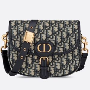 Dior medium bobby bag Blue Oblique Jacquard