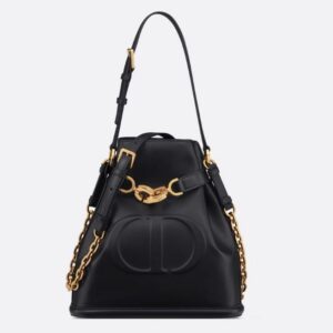 Dior Medium C'est Bag Black CD-Embossed Calfskin