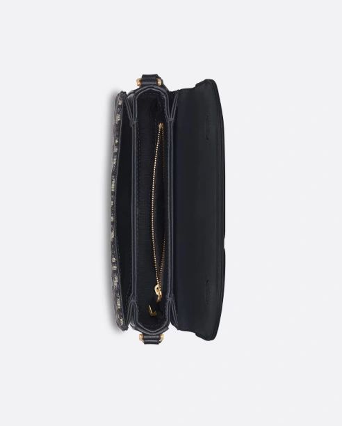 DIOR CD Signature Bag with Strap Blue Oblique Jacquard - Image 6