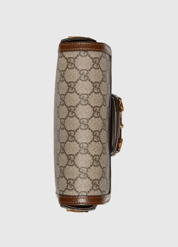 Gucci Horsebit 1955 Mini Bag Beige and ebony GG Supreme canvas - Image 5