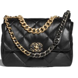 CHANEL 19 Large Handbag in black
