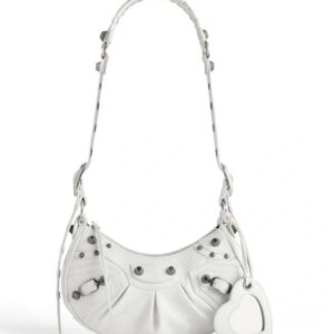 Balenciaga women's le cagole XS SHOULDER BAG IN WHITE