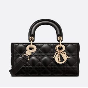 DIOR small lady D-JOY bag Black Cannage Lambskin