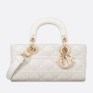 DIOR SMALL LADY D-JOY BAG Latte Cannage Lambskin
