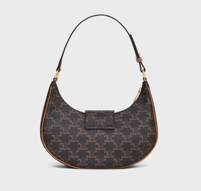 Celine MEDIUM AVA TRIOMPHE BAG IN TRIOMPHE CANVAS AND CALFSKIN TAN - Image 2