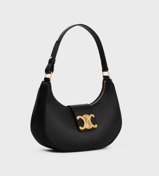 Celine medium Ava Triomphe Bag in smooth calfskin black - Image 3