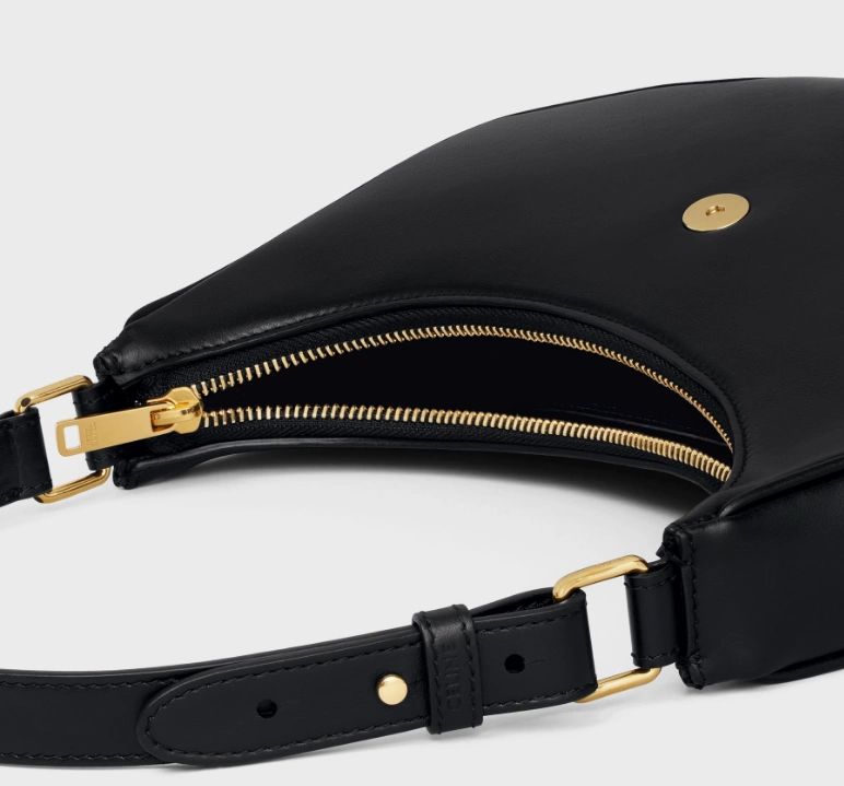 Celine medium Ava Triomphe Bag in smooth calfskin black - Image 5