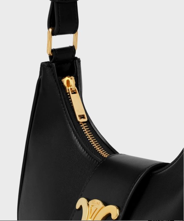 Celine medium Ava Triomphe Bag in smooth calfskin black - Image 4