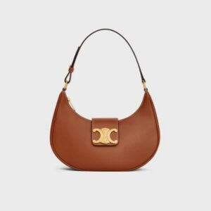 Celine MEDIUM AVA TRIOMPHE BAG IN SMOOTH CALFSKIN TAN