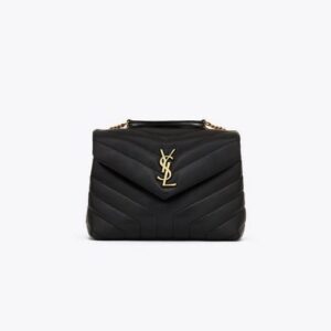 YSL Loulou Small in Quilted Leather black
