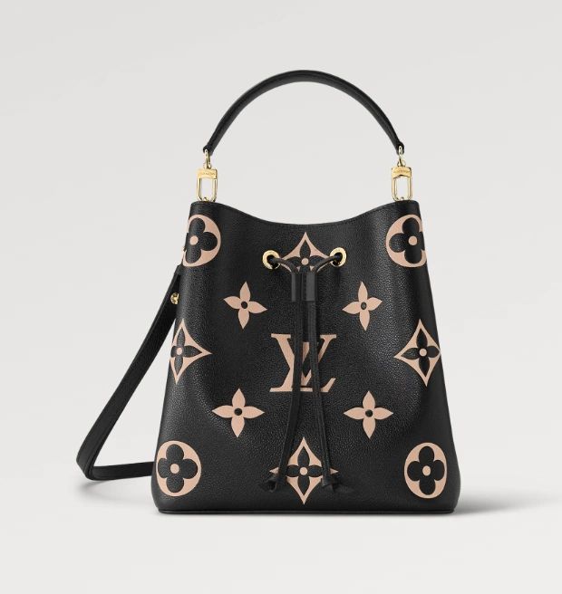 LOUIS VUITTON NéoNoé MM bucket bag Black/Beige