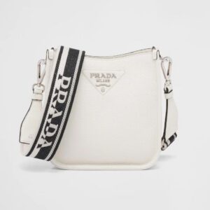 Prada Leather mini shoulder bag white