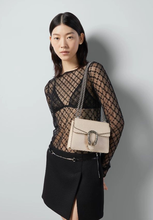 Gucci Dionysus Lather Mini Bag white - Image 6