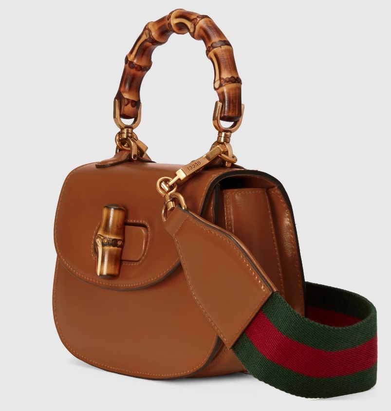 Gucci Bamboo 1947 Mini Top Handle Bag Brown leather - Image 3