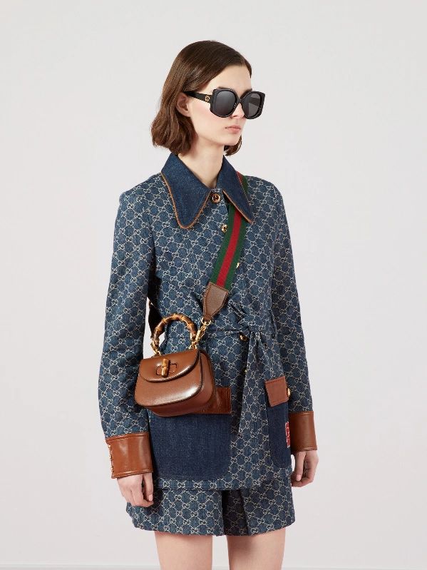 Gucci Bamboo 1947 Mini Top Handle Bag Brown leather - Image 7