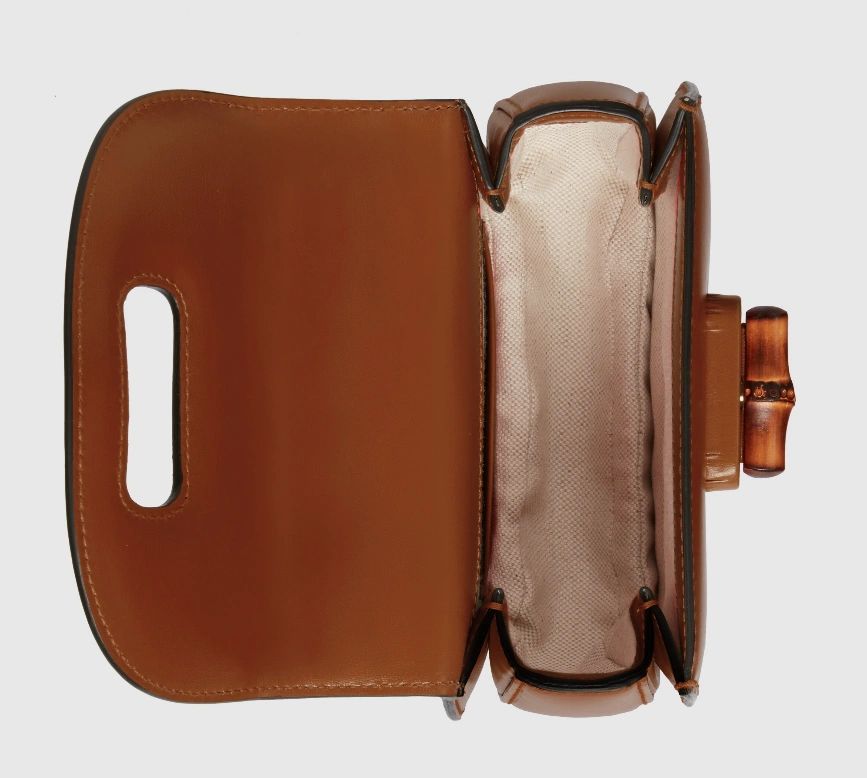 Gucci Bamboo 1947 Mini Top Handle Bag Brown leather - Image 6