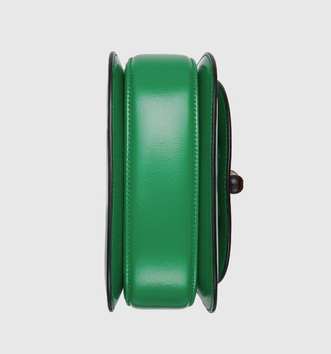 Gucci bamboo 1947 mini top handle bag Green leather - Image 6