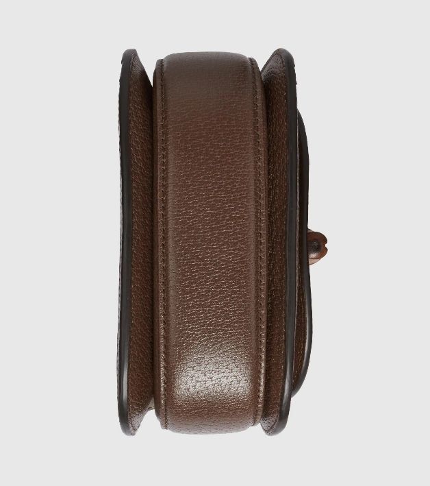 Gucci Bamboo 1947 Mini Top Handle Bag Camel and ebony jumbo GG canvas - Image 7
