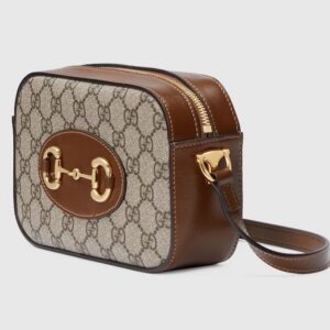 GUCCI horsebit 1955 small shoulder bag Beige and ebony