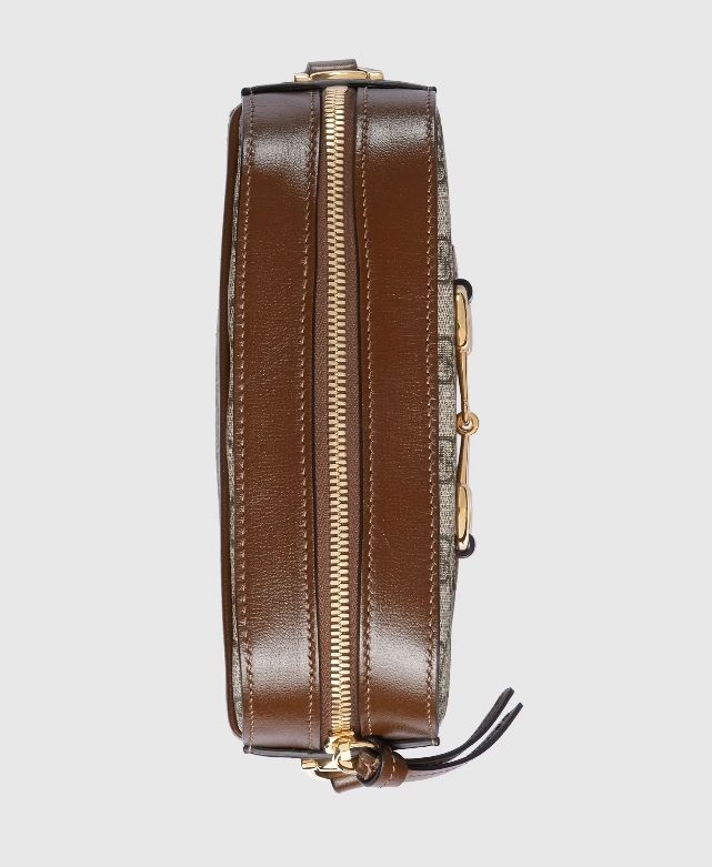 GUCCI horsebit 1955 small shoulder bag Beige and ebony - Image 5