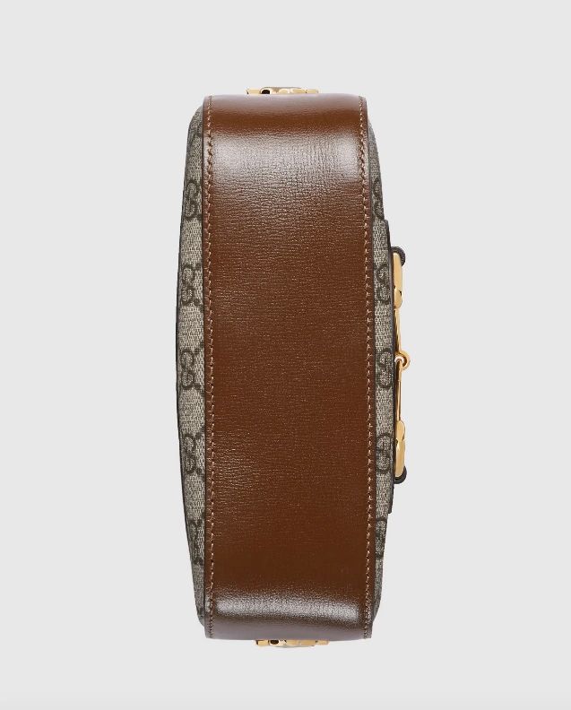 GUCCI horsebit 1955 small shoulder bag Beige and ebony - Image 4