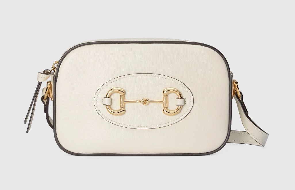 GUCCI horsebit 1955 small shoulder bag White