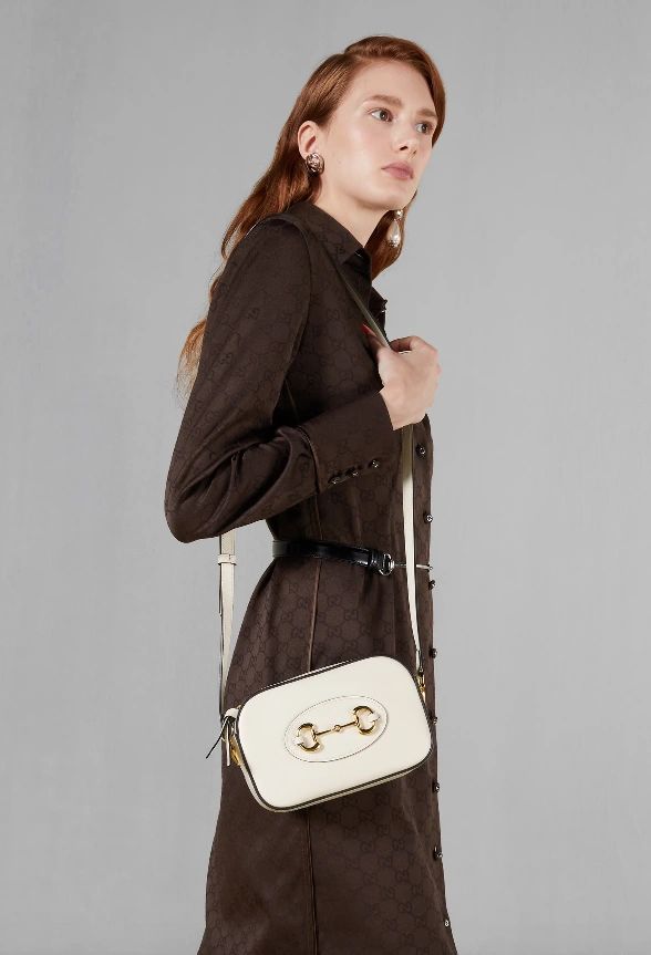 GUCCI horsebit 1955 small shoulder bag White - Image 8