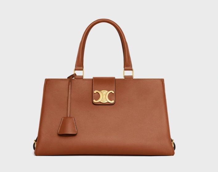 Celine medium appoline bag in Supple Calfskin Tan