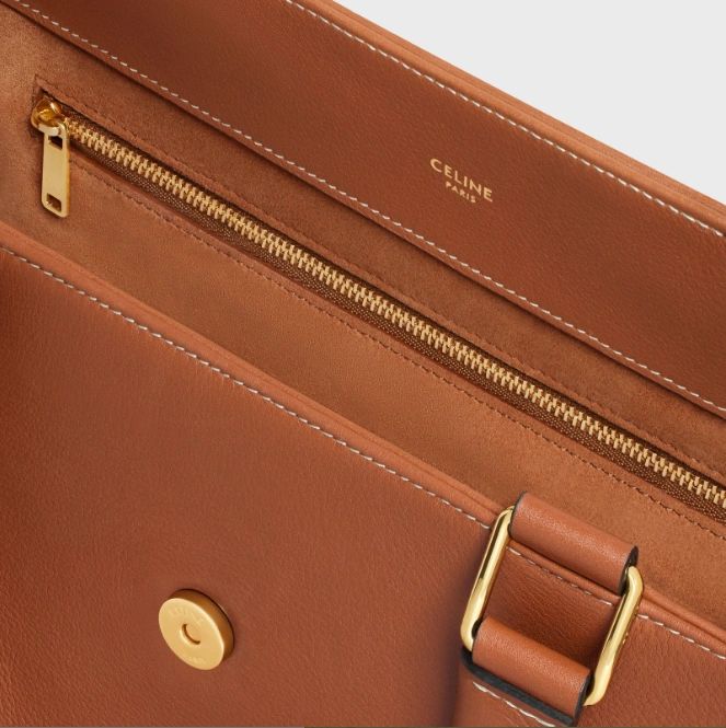 Celine medium appoline bag in Supple Calfskin Tan - Image 5