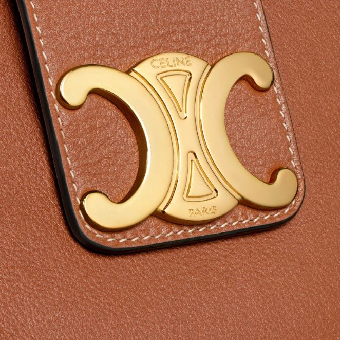 Celine medium appoline bag in Supple Calfskin Tan - Image 4