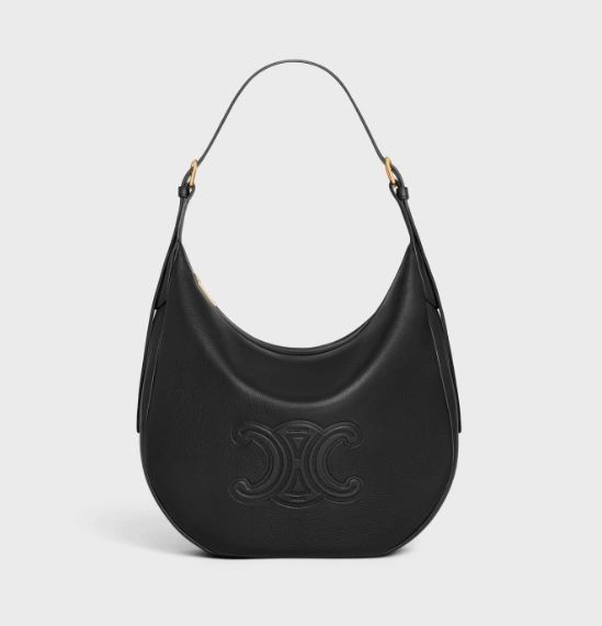 Celine HELOISE CUIR TRIOMPHE BAG IN SUPPLE CALFSKIN BLACK