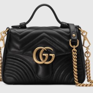 Gucci GG Marmont Mini Top Handle Bag black