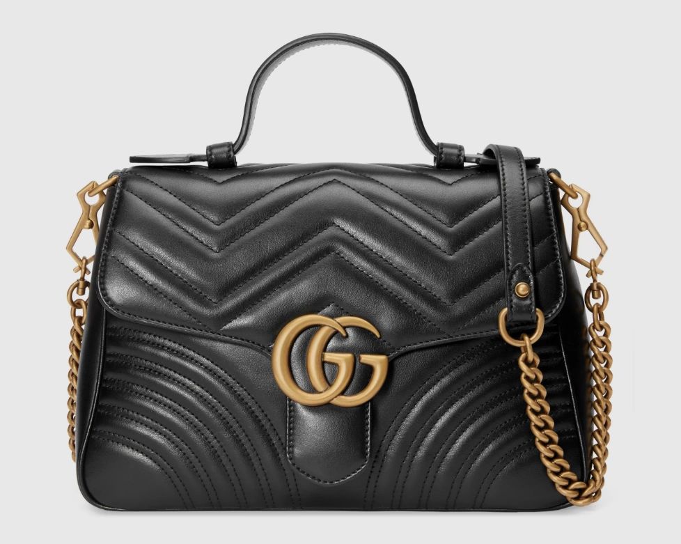 Gucci GG Marmont Small Top Handle Bag black