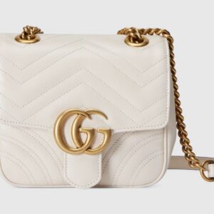 Gucci GG Marmont Mini Shoulder Bag white