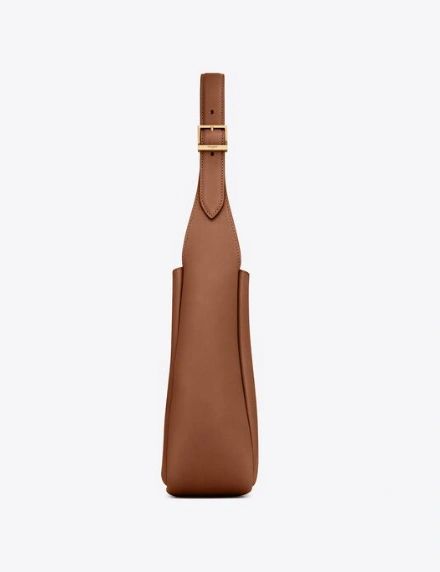 YSL SMALL LE 5 À 7 SUPPLE IN GRAINED LEATHER LIGHT BRONZE - Image 3