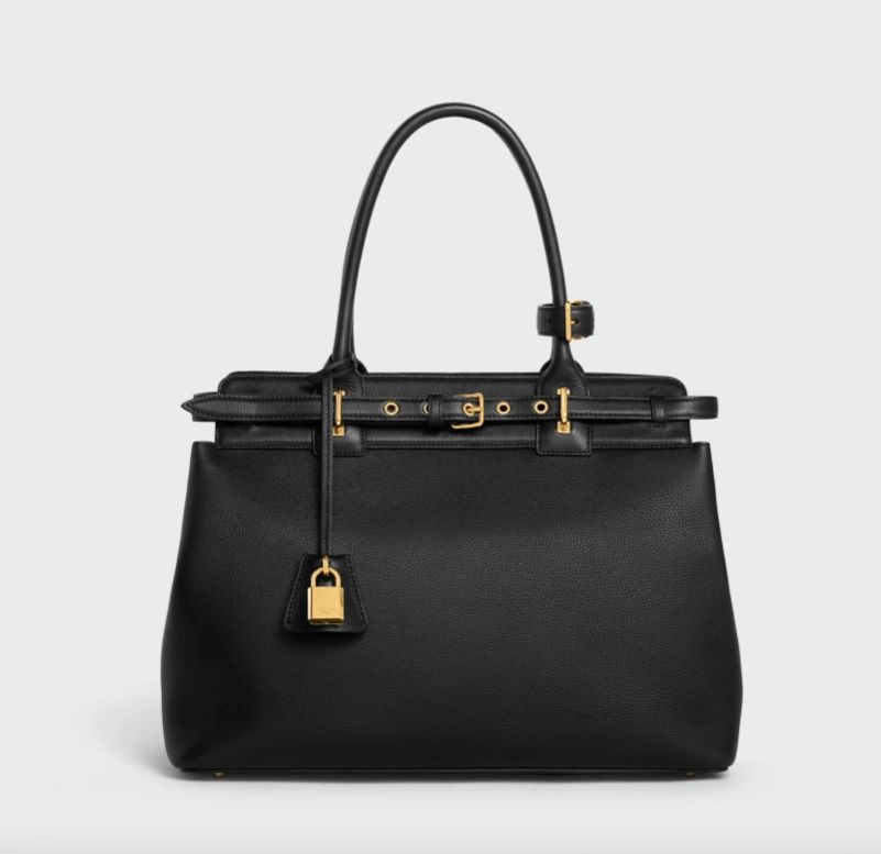 Celine Conti Bag in Supple Calfskin Black - Image 2