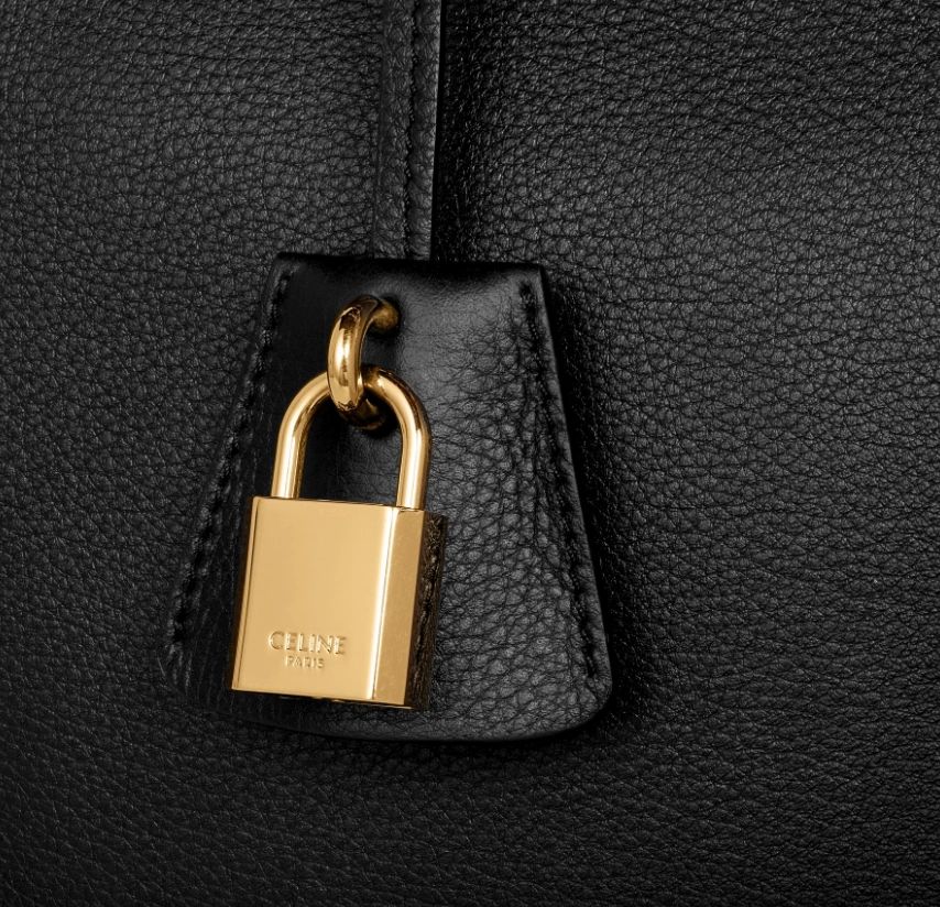 Celine Conti Bag in Supple Calfskin Black - Image 5