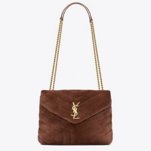 Saint Laurent LOULOU SMALL IN QUILTED SUEDE