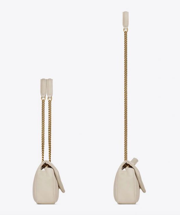 Saint Laurent CALYPSO IN PLUNGED LAMBSKIN white - Image 5