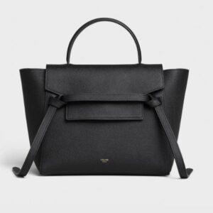 Celine micro belt bag in grained calfskin black
