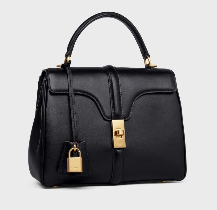 Celine small 16 bag in satinated calfskin black - Image 3