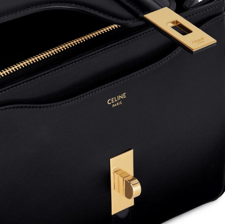 Celine small 16 bag in satinated calfskin black - Image 5
