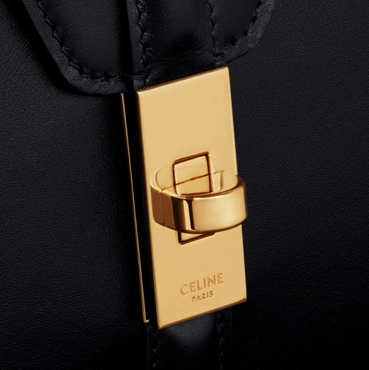 Celine small 16 bag in satinated calfskin black - Image 4